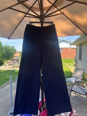 Dark Navy Wide Leg Trousers with Tag